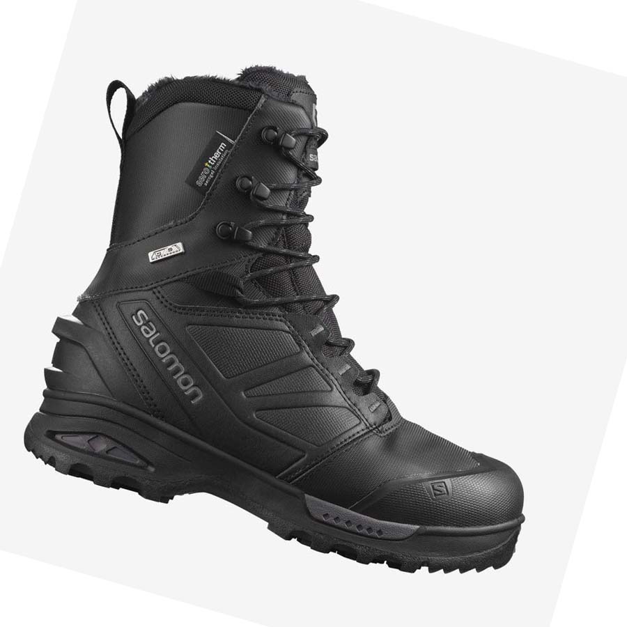 Salomon TOUNDRA PRO CLIMASALOMON™ WATERPROOF Erkek Kışlık Botlar Siyah | TR 3382QMA